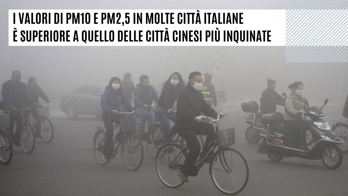 VALORE PM10 in italia peggio che in cina